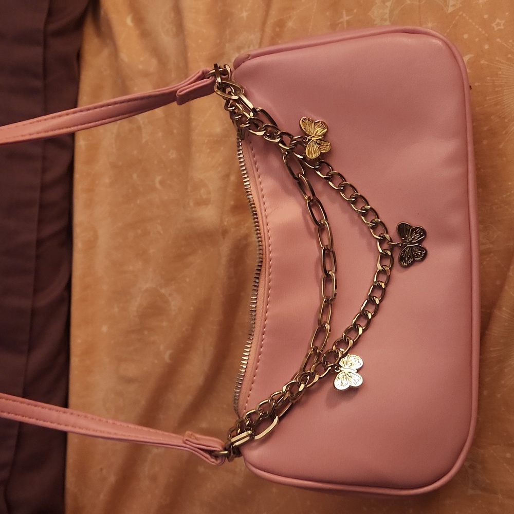 Small pink butterfly chain
